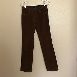NWT RALPH LAUREN CORDUROY STRAIGHT LEG BROWN PANTS SIZE TWO VINTAGE
